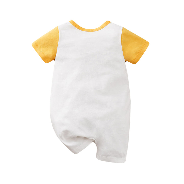 Infant Boys White Graphic Printed Pure Cotton Rompers