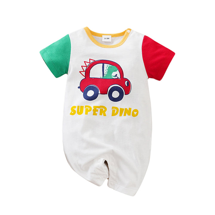 Infant Boys Printed Pure Cotton Romper