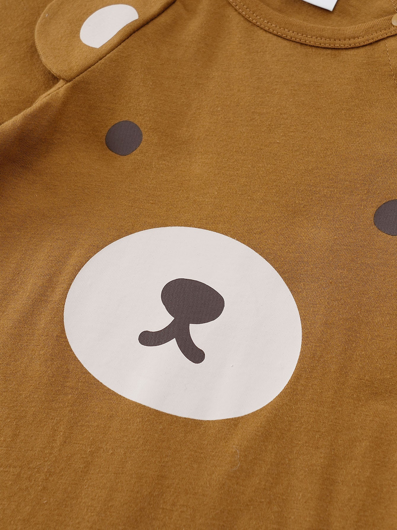 Kids Brown Graphic Printed Pure Cotton Rompers
