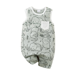 Boys Graphic Printed Pure Cotton Rompers