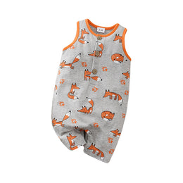 Infant Boys Printed Cotton Rompers