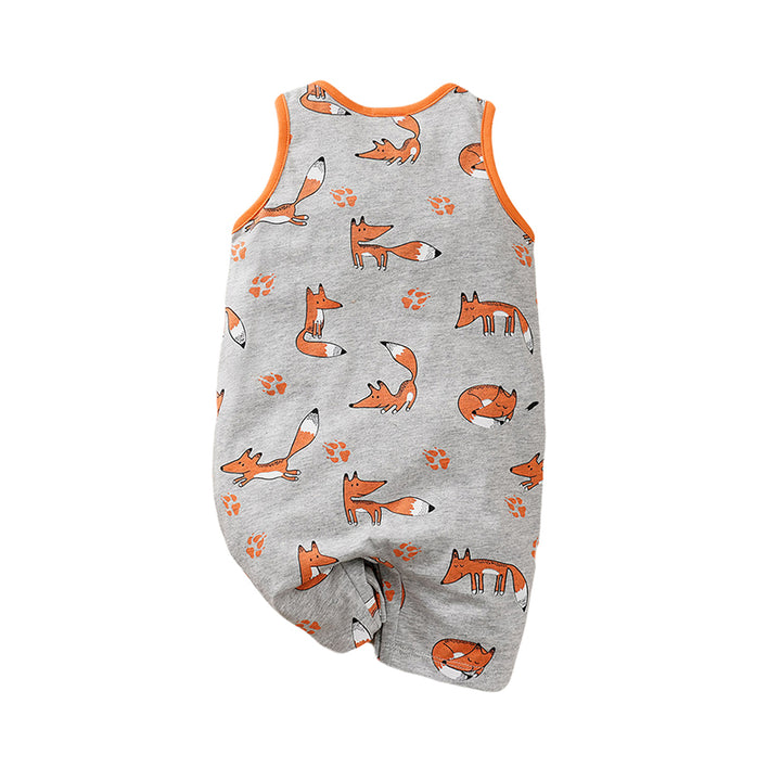 Infant Boys Printed Cotton Rompers