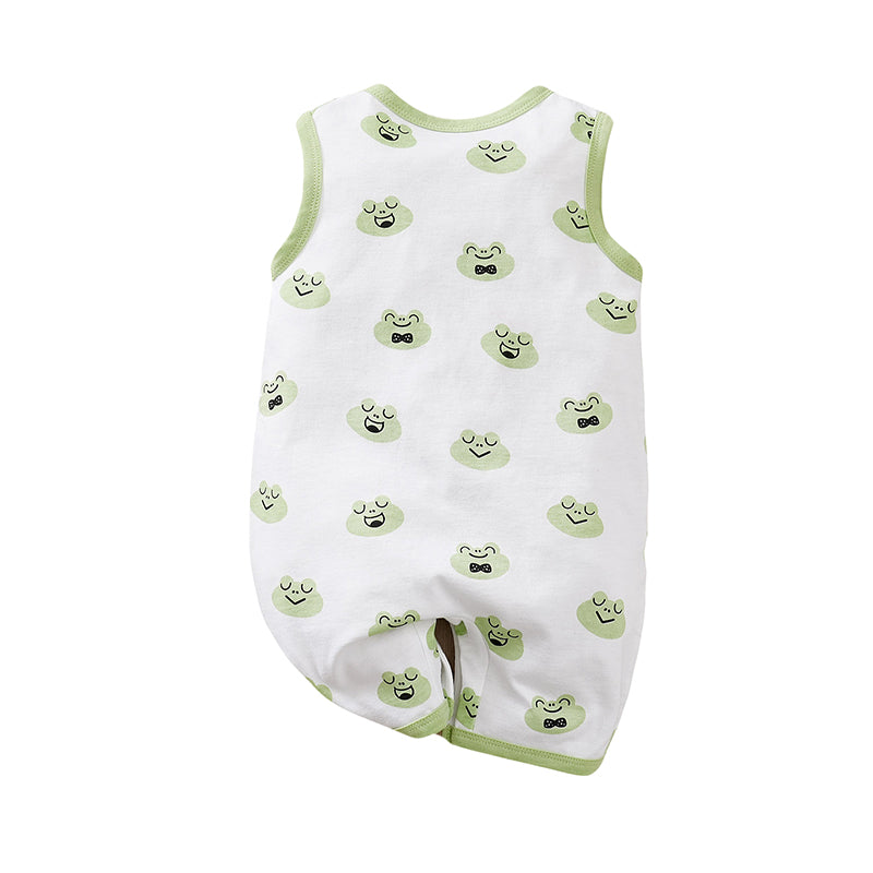 Infant Boys White Graphic Printed Pure Cotton Rompers