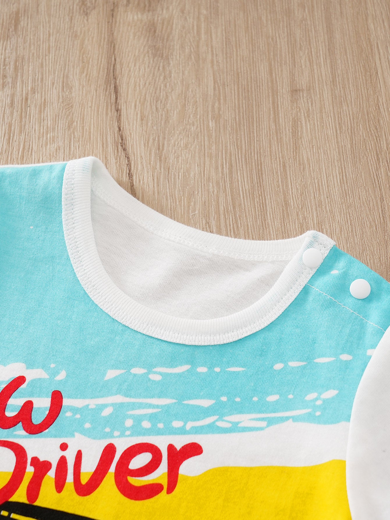 Infant Boys White Printed Cotton Romper
