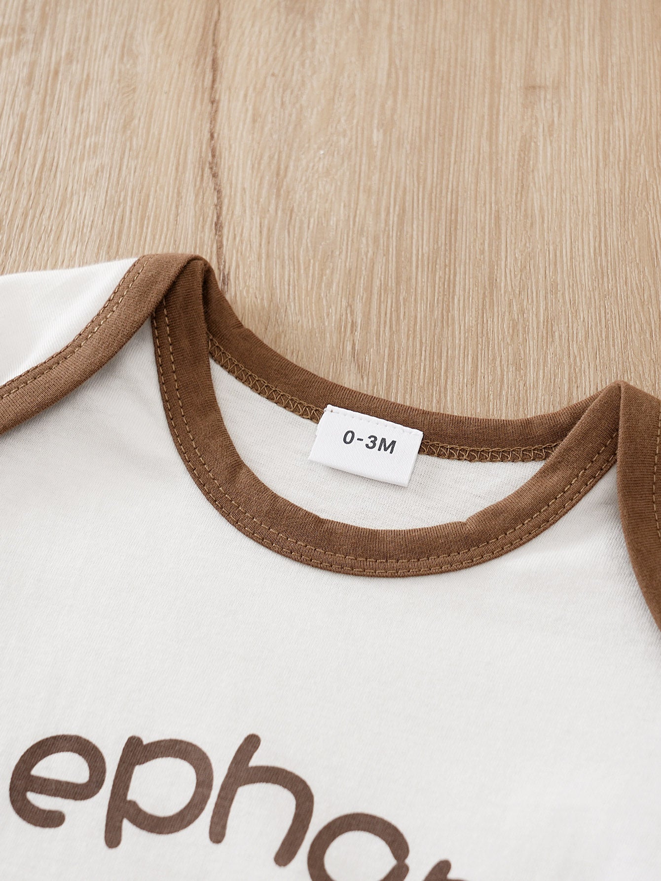 Kids White & Brown Graphic Printed Pure Cotton Rompers