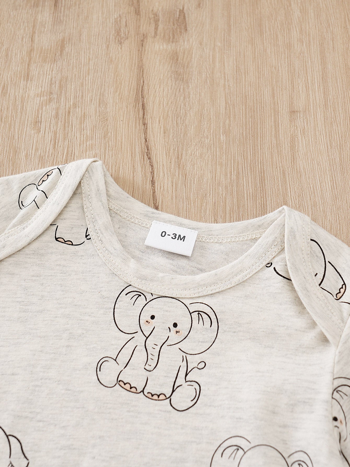 Infants Grey Printed Pure Cotton Romper