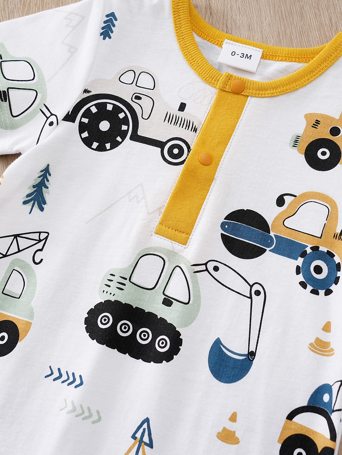 Infant Boys White Graphic Printed Cotton Rompers