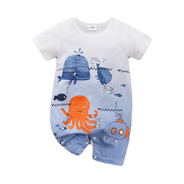 Boys Graphic Printed Pure Cotton Rompers