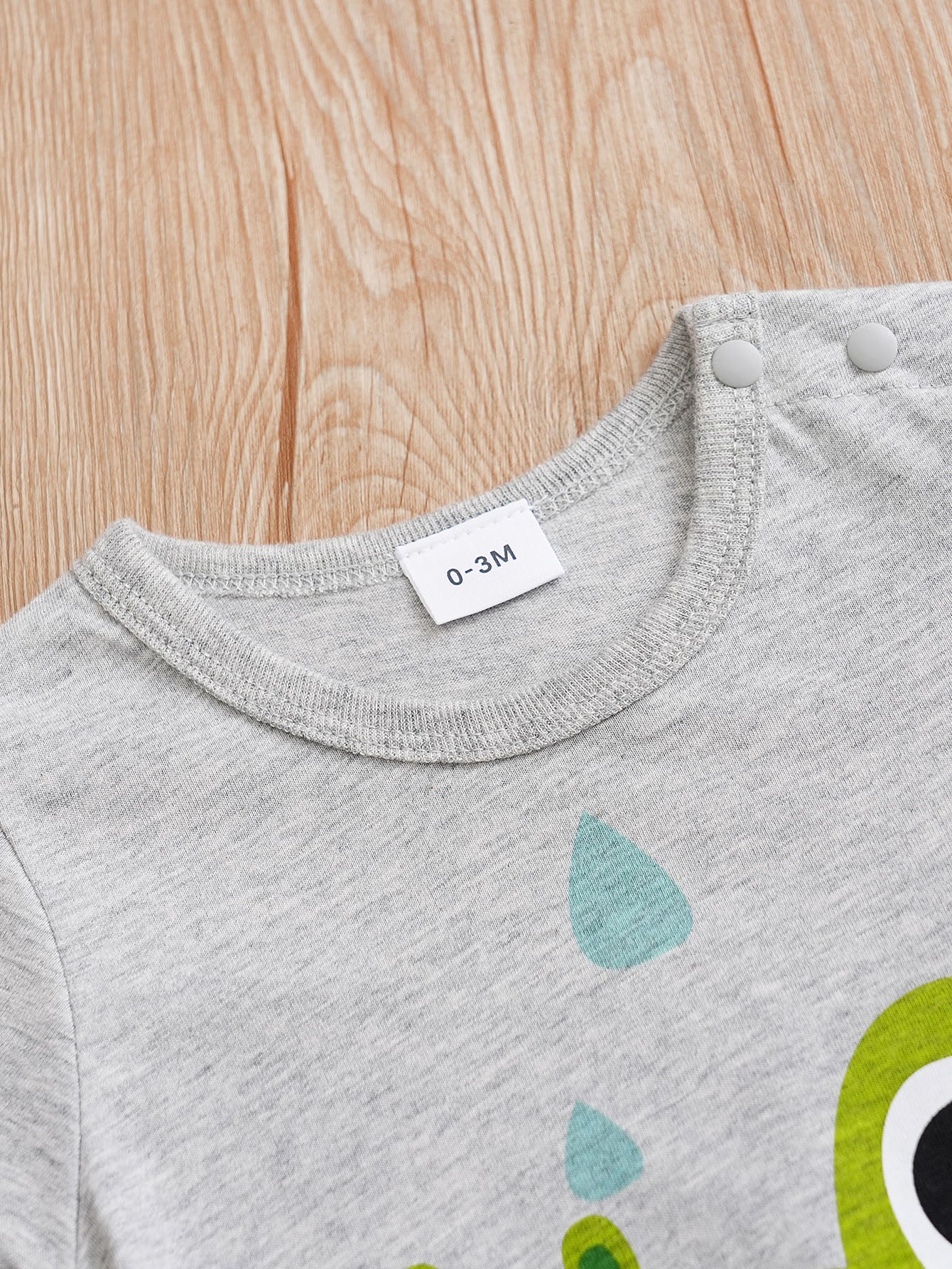 Grey Infants Boys Printed Cotton Rompers