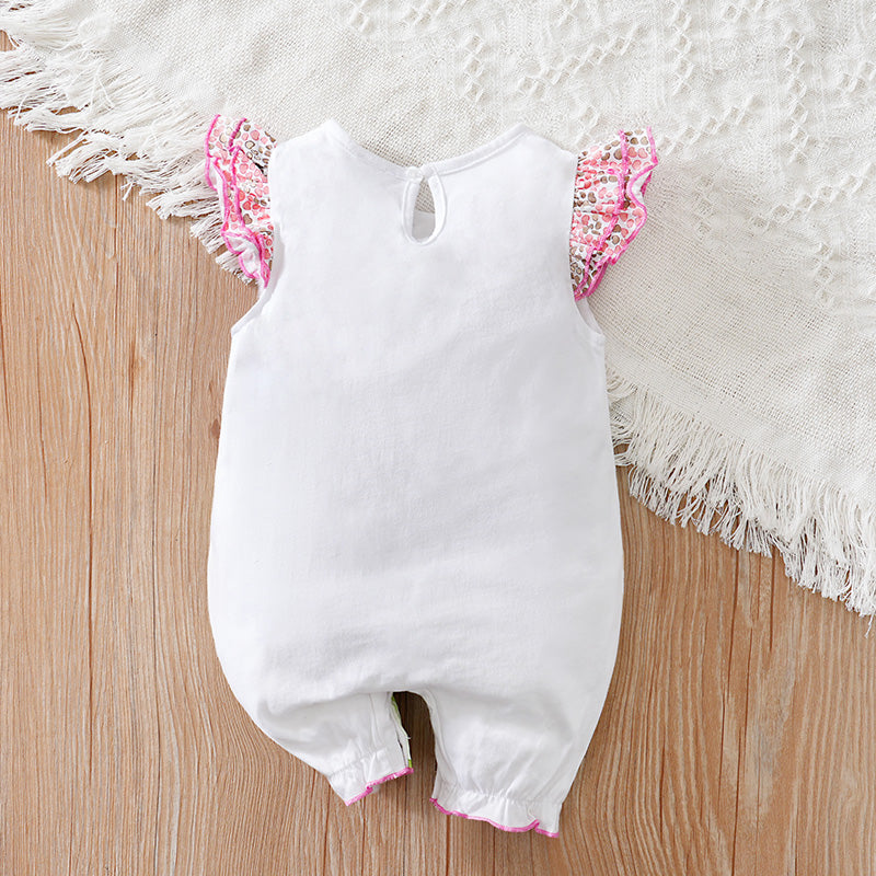 Infant Girls Printed Cotton Romper