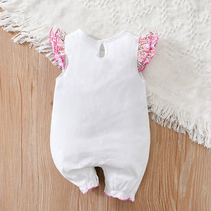 Infant Girls Printed Cotton Romper
