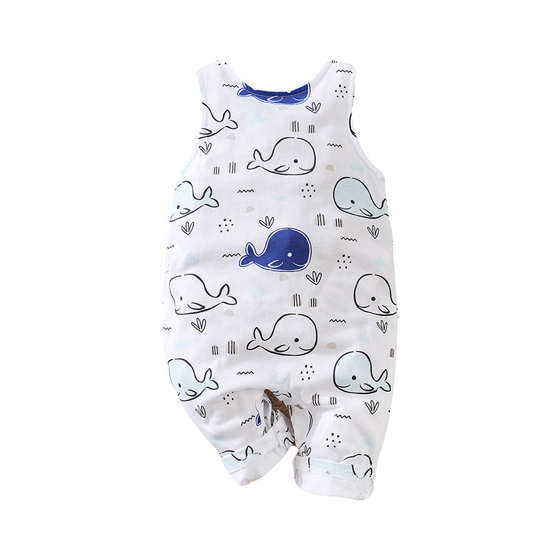 Boys Conversational Printed Pure Cotton Rompers