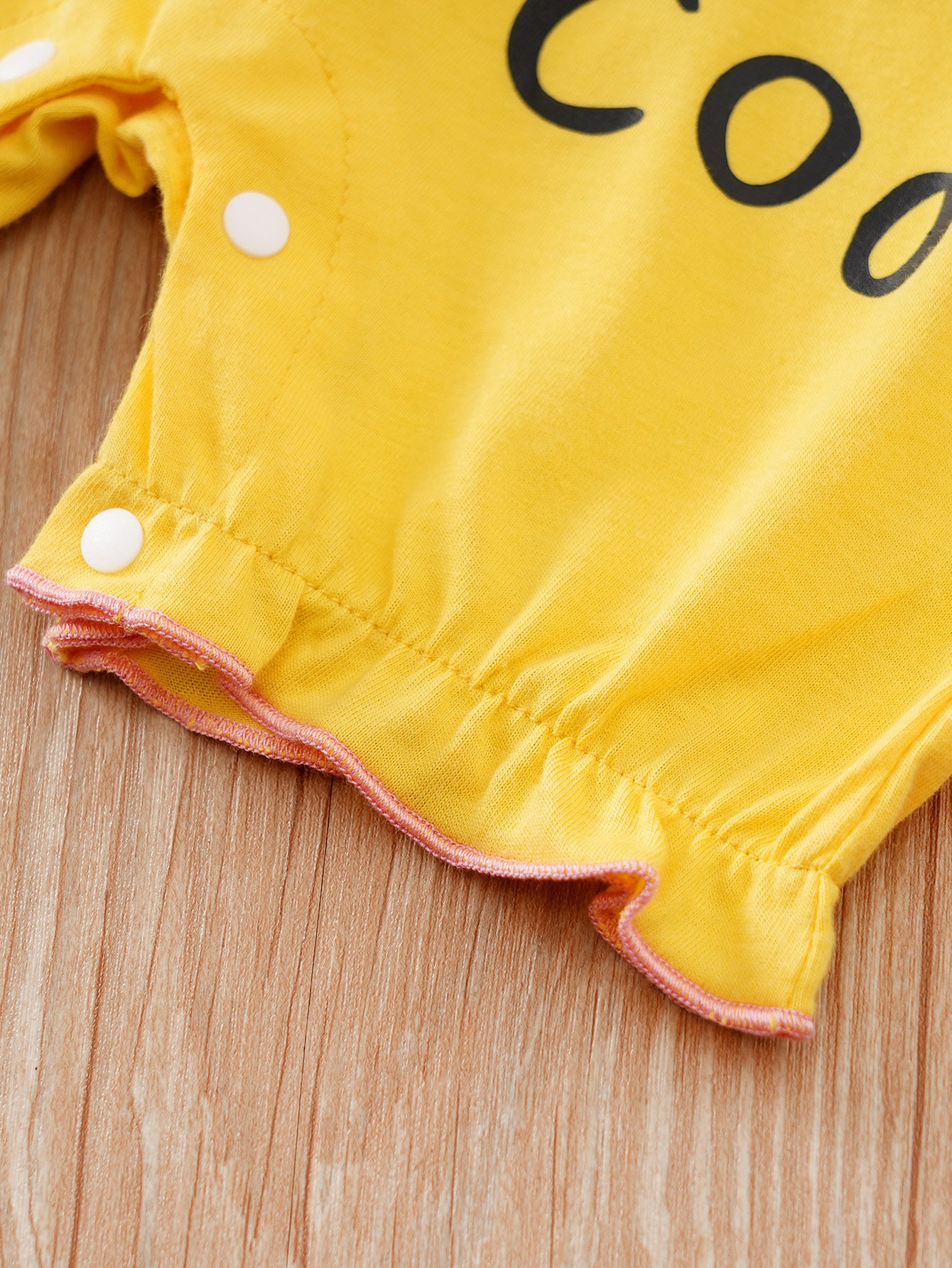 Yellow Infant Girls Printed Cotton Rompers