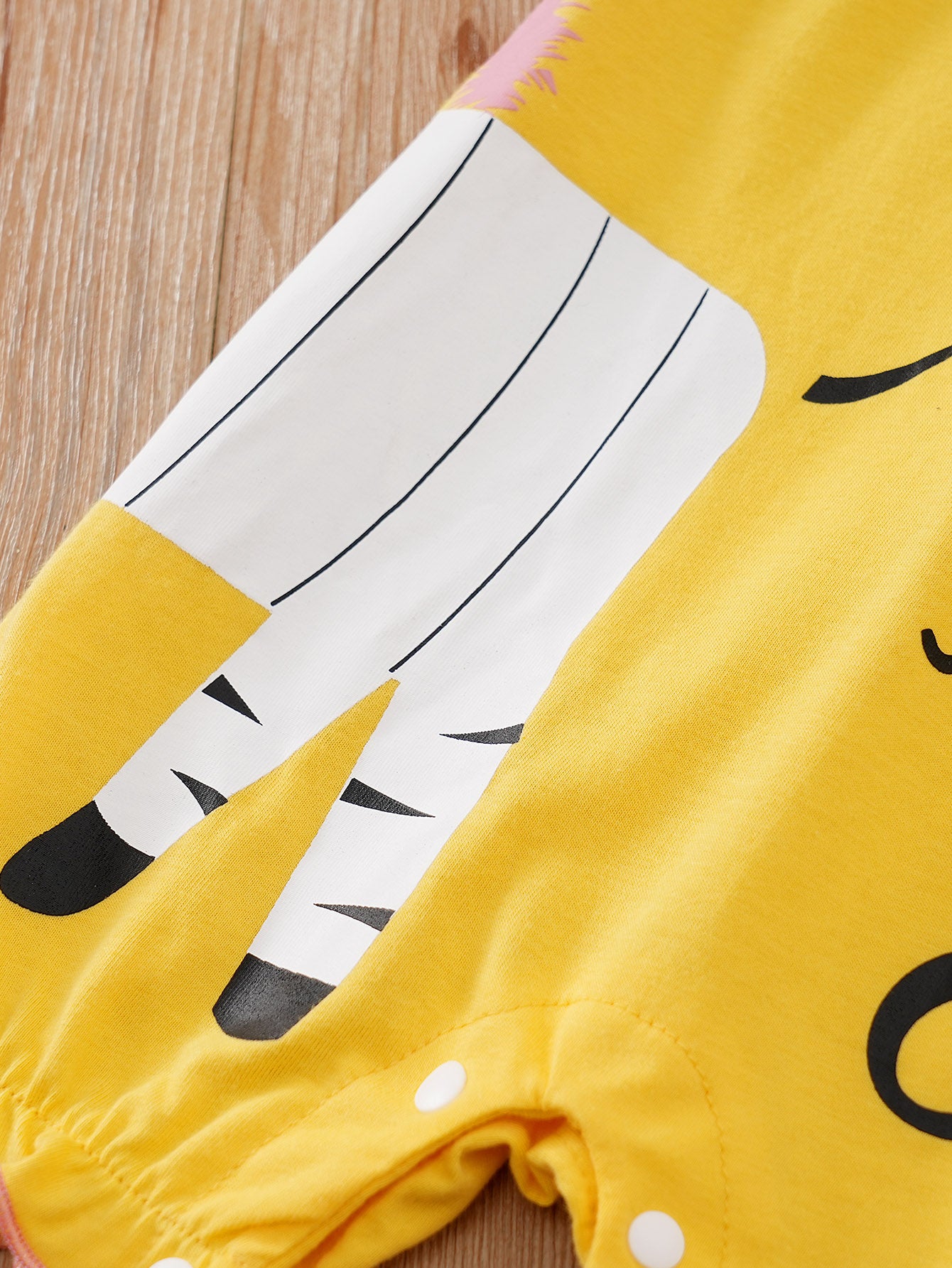 Yellow Infant Girls Printed Cotton Rompers