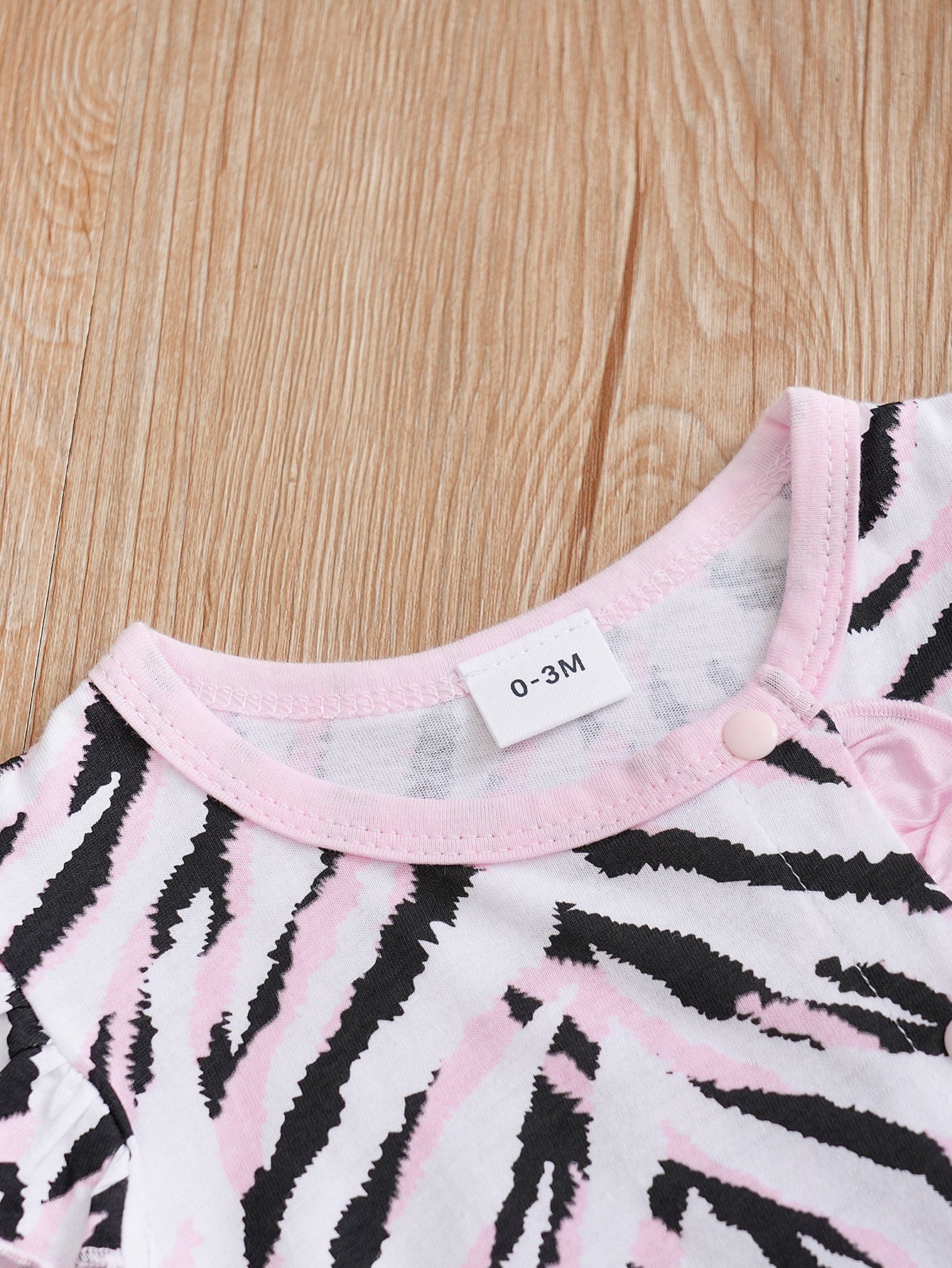 Infant Girls Animal Skin Printed Pure Cotton Rompers