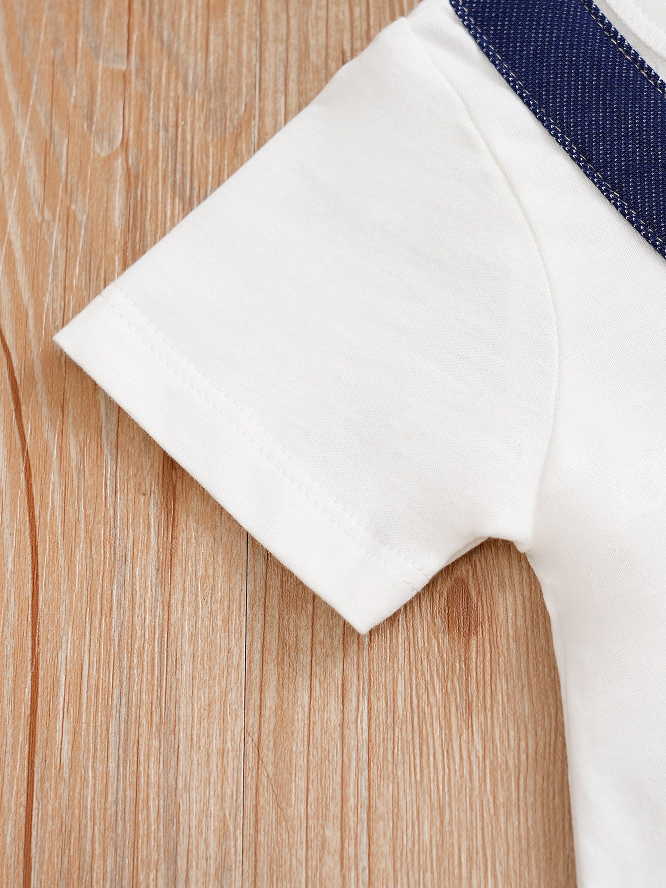 Infant Blue & White Cotton Rompers