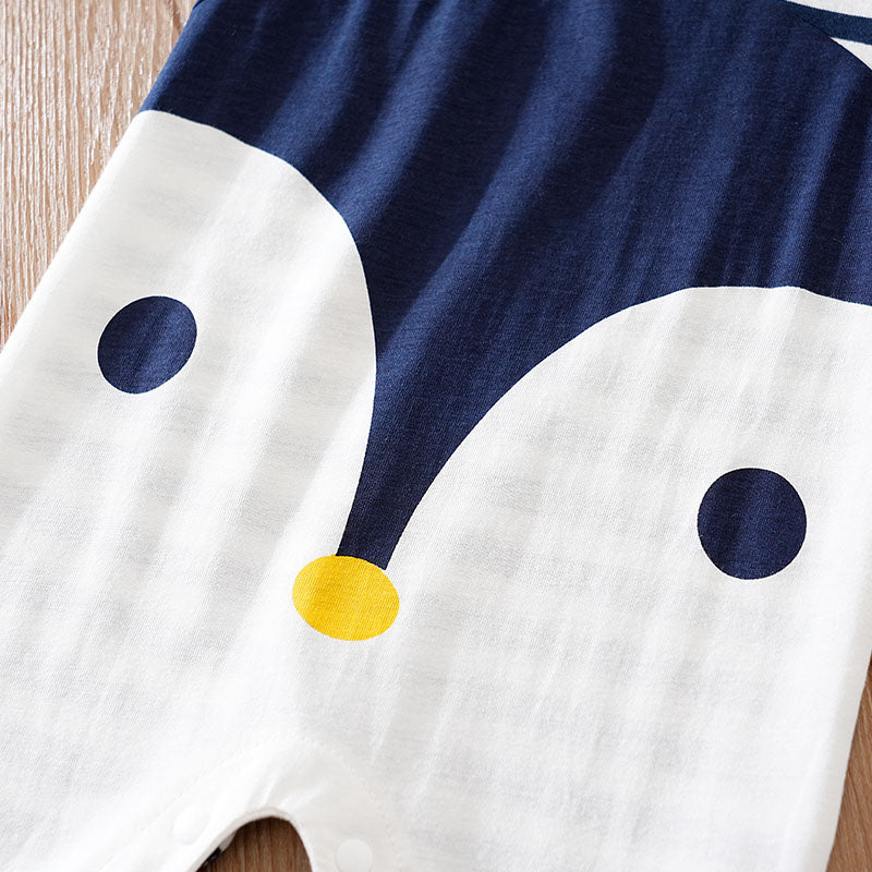 Infant Boys Striped Cotton Rompers