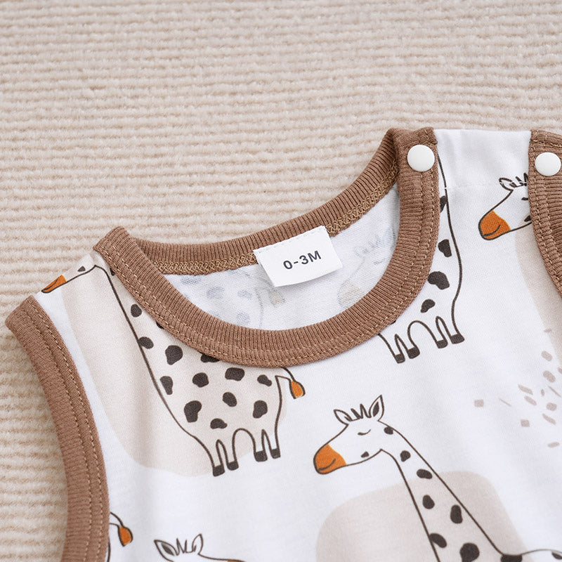 Infant Boys Conversational Printed Romper