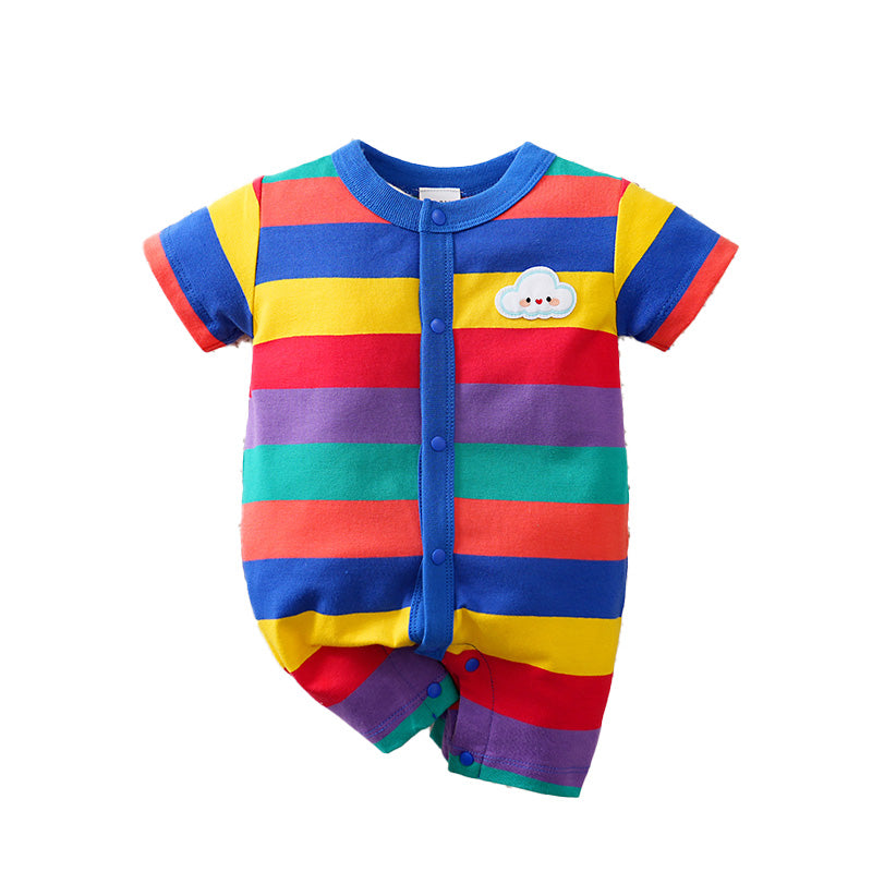Infants Striped Cotton Romper