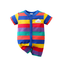 Infants Striped Cotton Romper