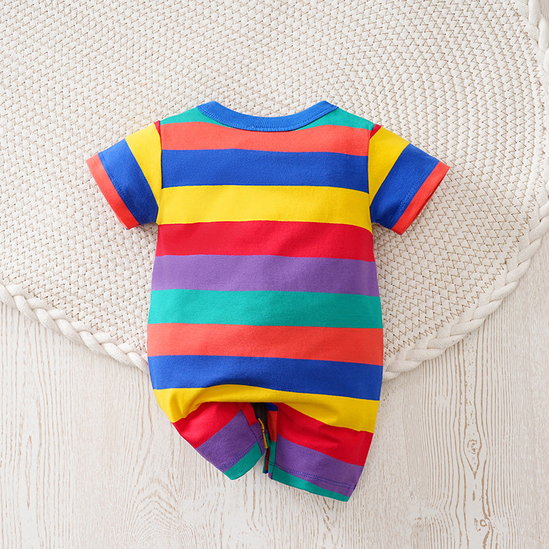 Infants Striped Cotton Romper