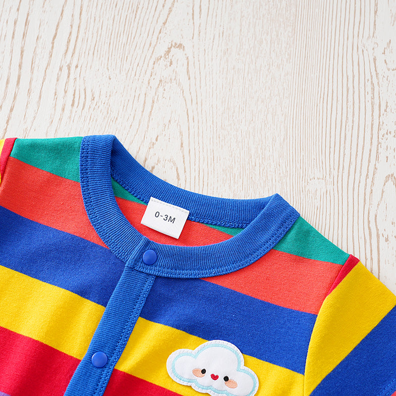 Infants Striped Cotton Romper
