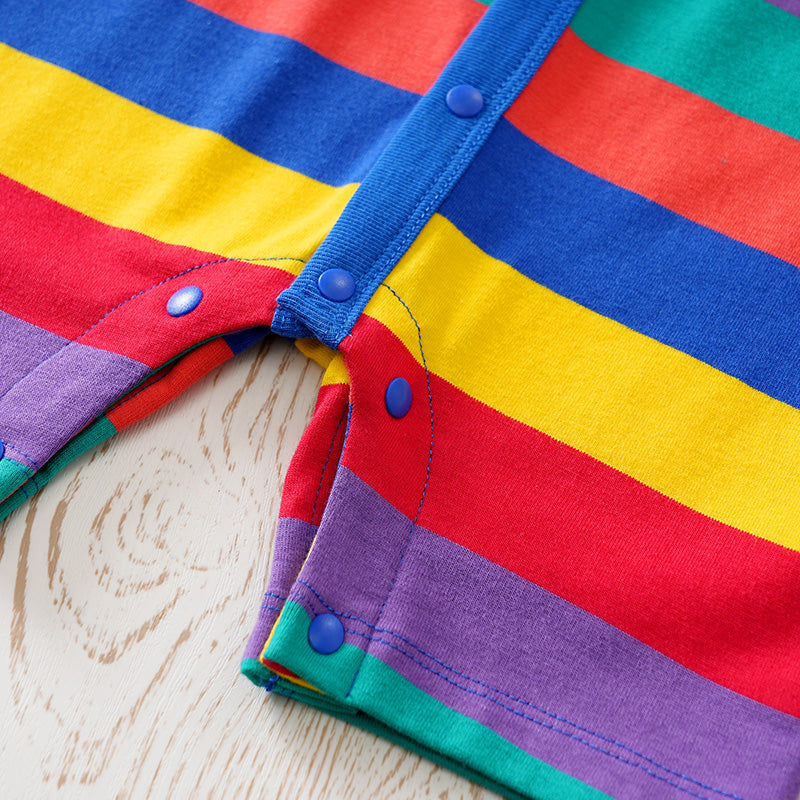 Infants Striped Cotton Romper