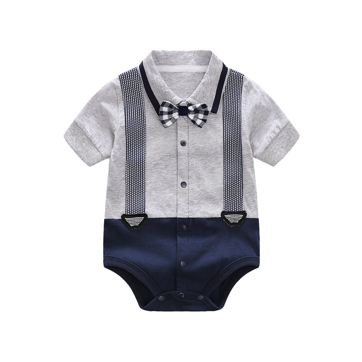 Grey Kids Boys Cotton Bodysuit