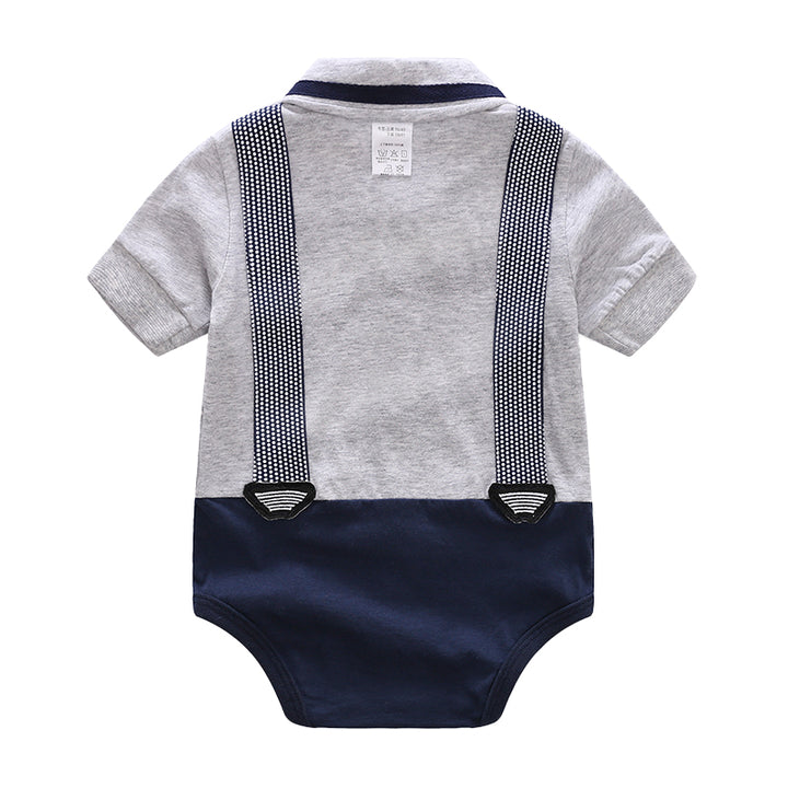 Grey Kids Boys Cotton Bodysuit