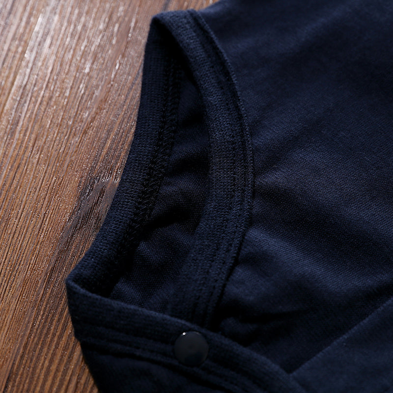 Grey Kids Boys Cotton Bodysuit