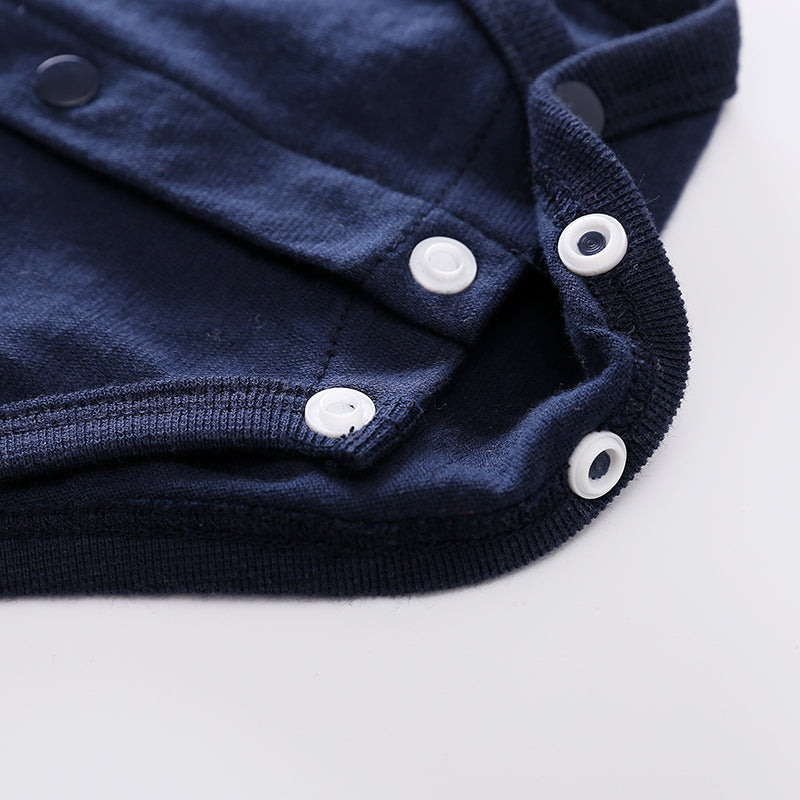 Grey Kids Boys Cotton Bodysuit