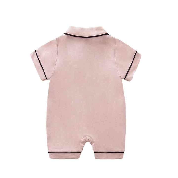 Infant Girls Pink Cotton Rompers