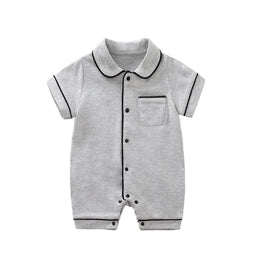 Grey Infant Boys Cotton Rompers