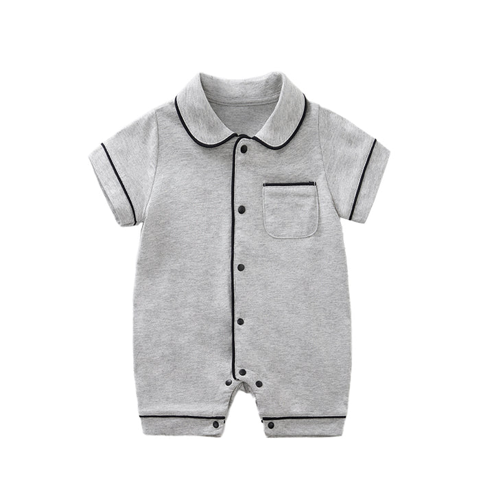 Grey Infant Boys Cotton Rompers