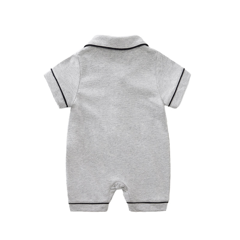 Grey Infant Boys Cotton Rompers