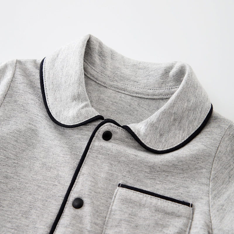 Grey Infant Boys Cotton Rompers