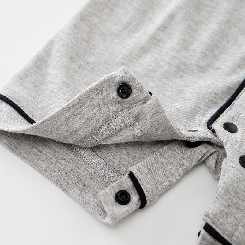 Grey Infant Boys Cotton Rompers