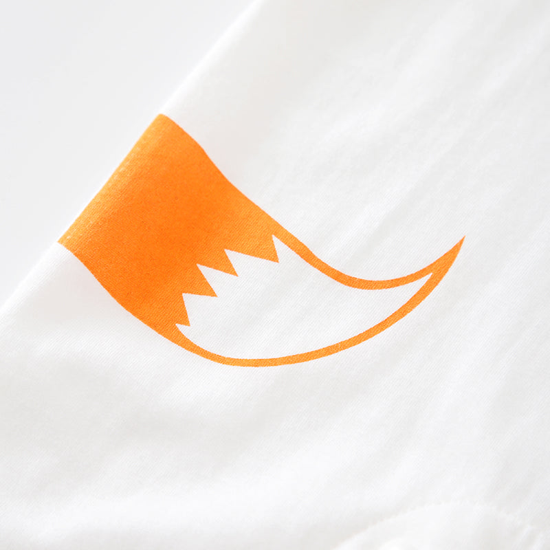 Infant Boys Orange Printed Pure Cotton Rompers