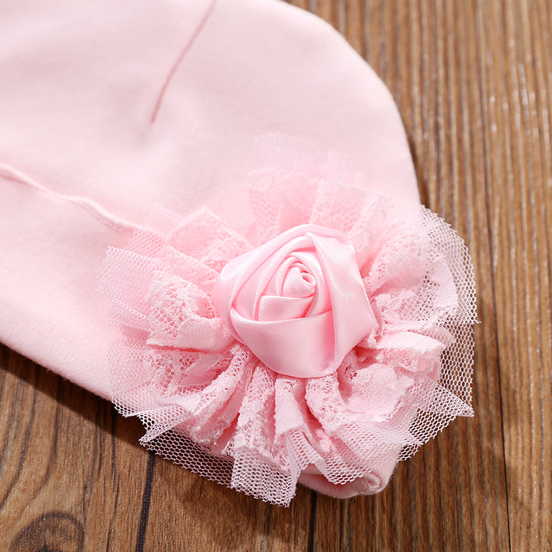 Infant Girls Pink Ruffles Detail Cotton Rompers