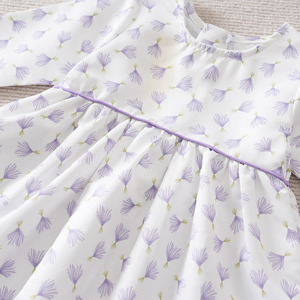 Girls Floral Printed Fit and Flare Mini Dress