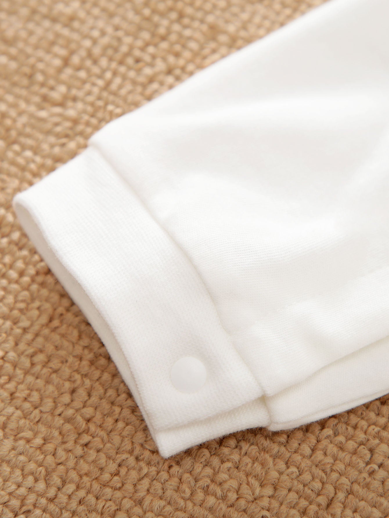 Infant White Graphic Printed Cotton Rompers