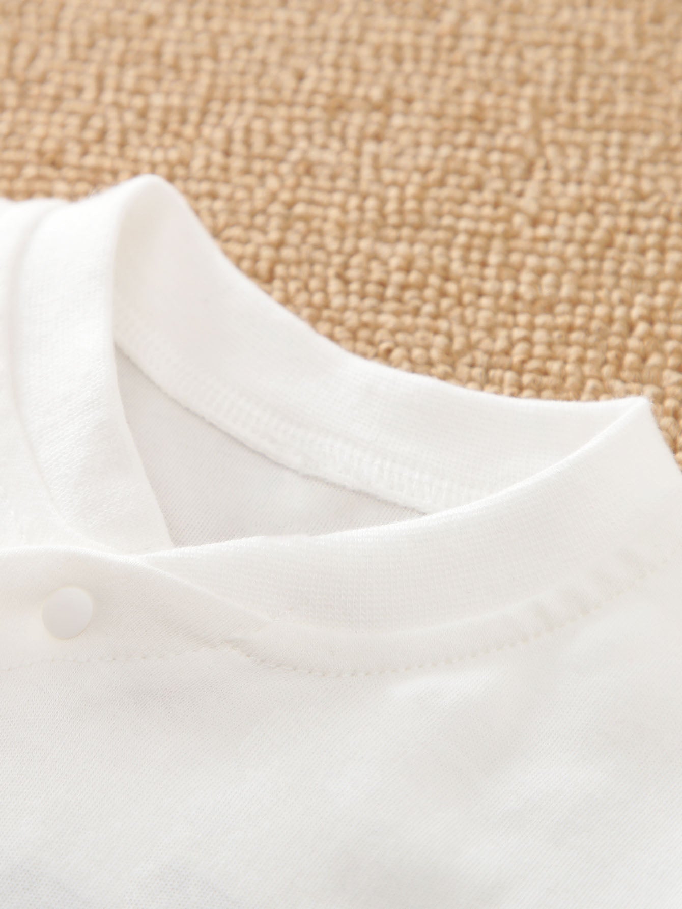Infant White Graphic Printed Cotton Rompers