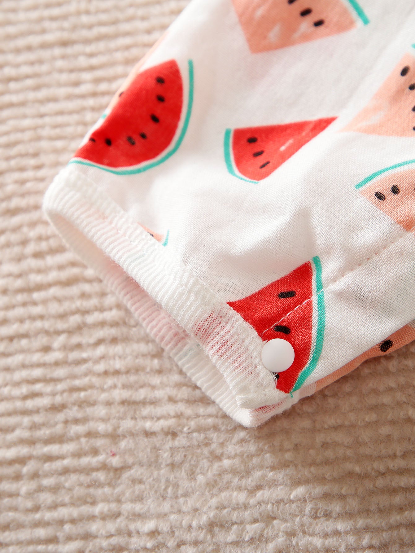 Infant Girls White Printed Pure Cotton Romper