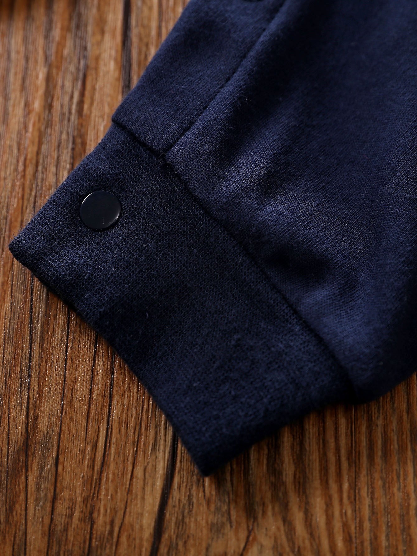 Infant Boys Colourblocked Shirt Collar Cotton Rompers