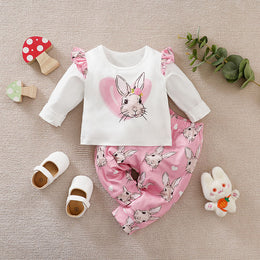 Girls Printed Top With Pyjamas