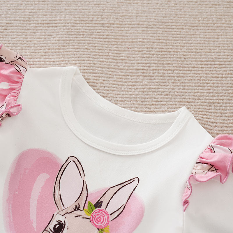 Girls Printed Top With Pyjamas