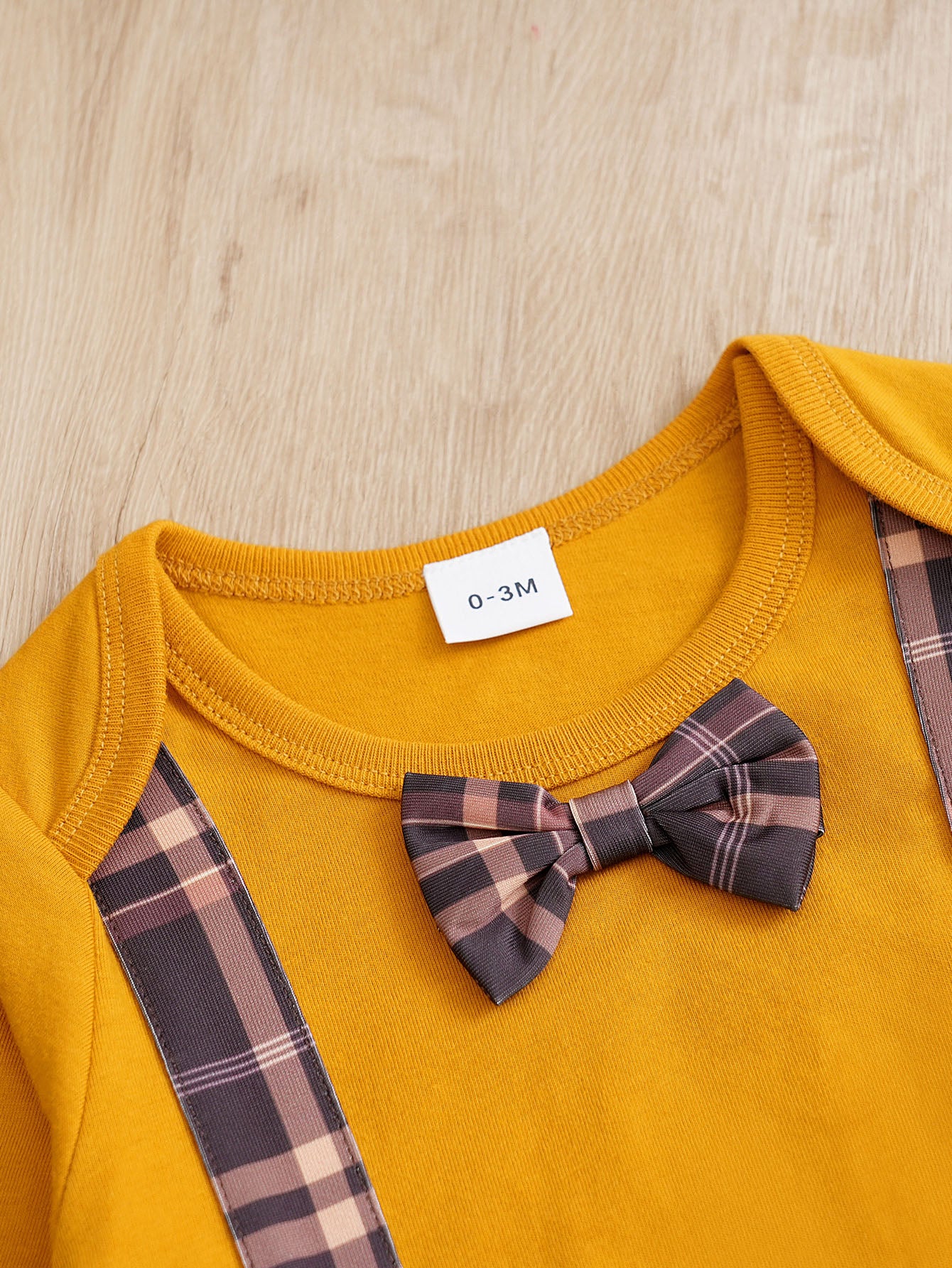 Boys Yellow Round Neck Pure Cotton Leotard With Capris