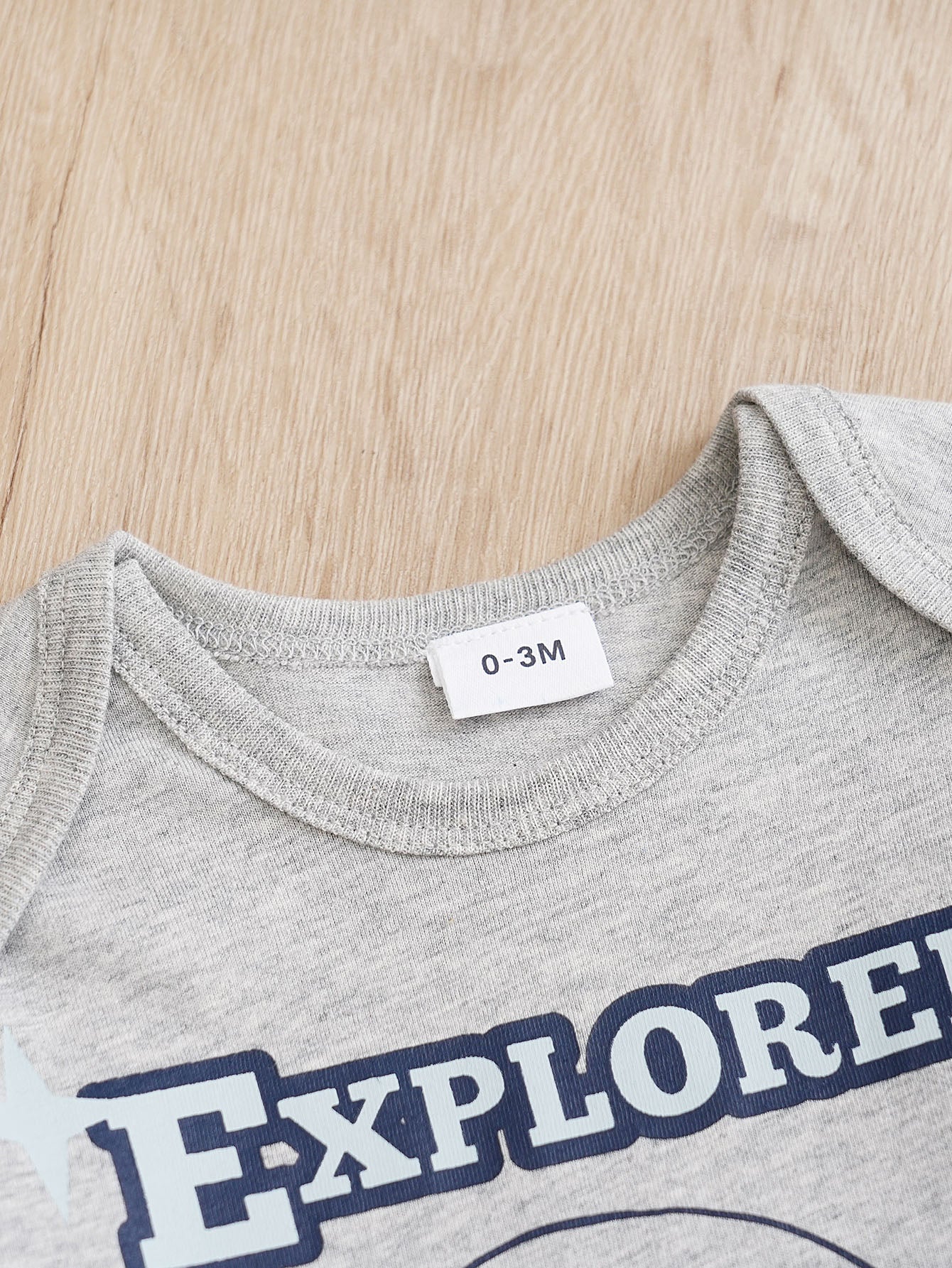 Infants Boys Grey & Blue Printed Pure Cotton Bodysuit with Joggers