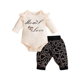 Girls Pink Printed Pure Cotton Clothing Set