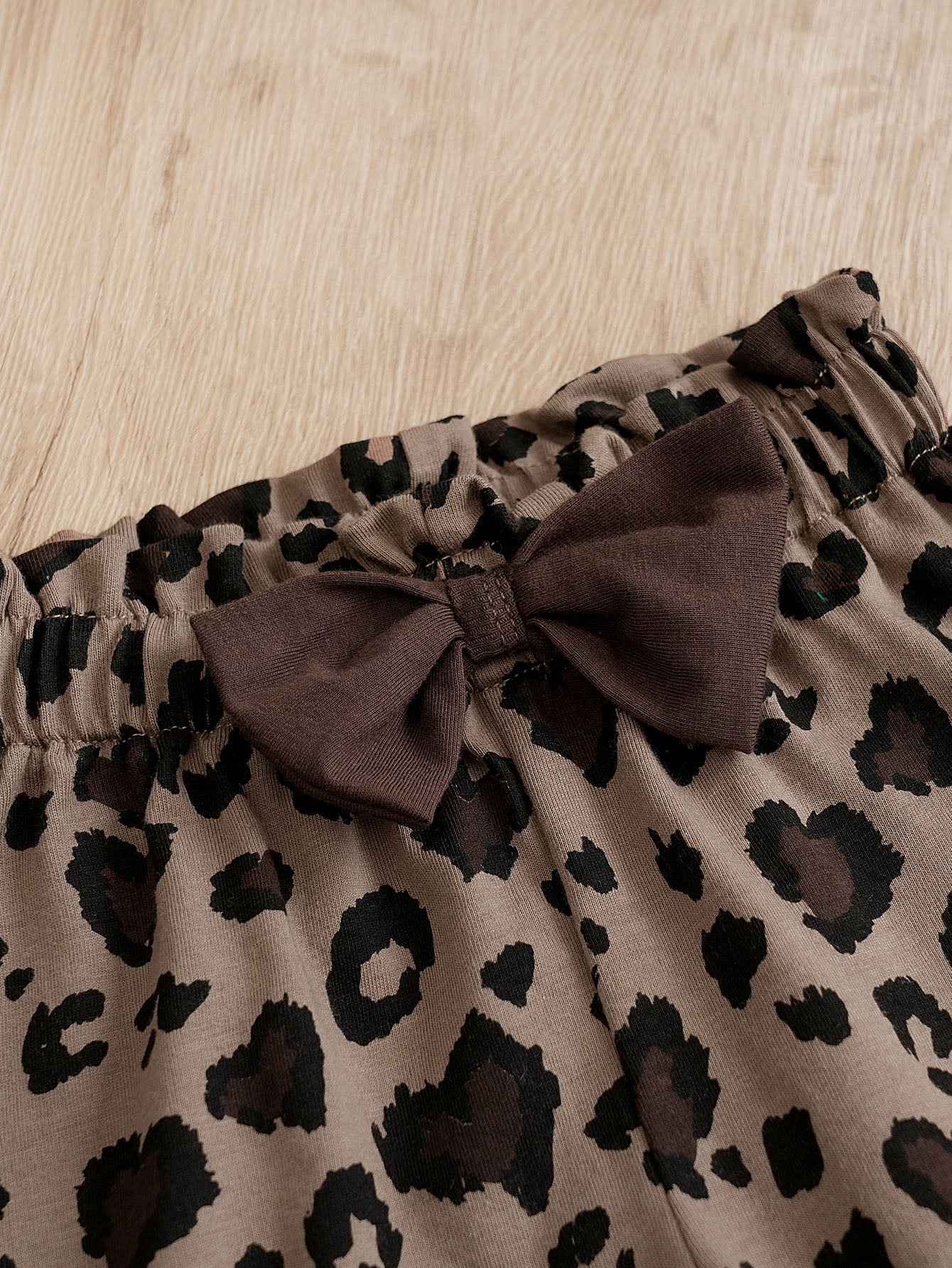Infant Girls Brown Pure Cotton Top with Pyjamas